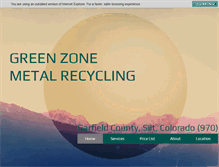 Tablet Screenshot of green-zone-recycling.com